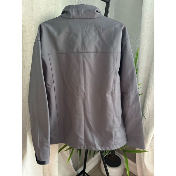 Walls Gray Ripstop Bonded Jacket Mens Work Large Zip Up Winter Stretch - Picture 2 of 4
